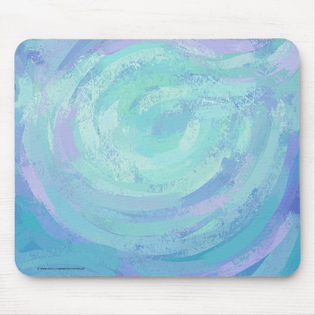 Textured Glacier Blue Mouse Pad (Front)