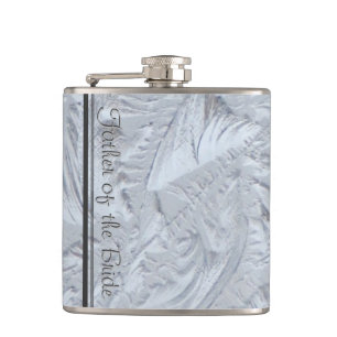 Textured Glass FATHER OF THE BRIDE Hip Flask