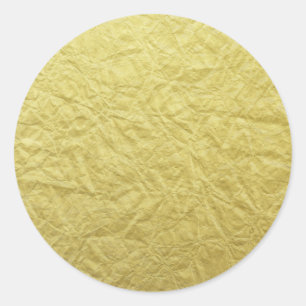 Textured Gold Foil Look Background Template Classic Round Sticker