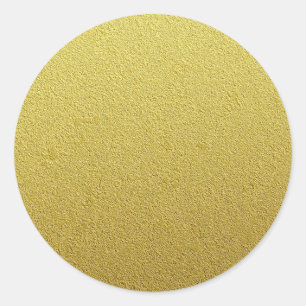 Textured Gold Foil Look Classic Round Sticker