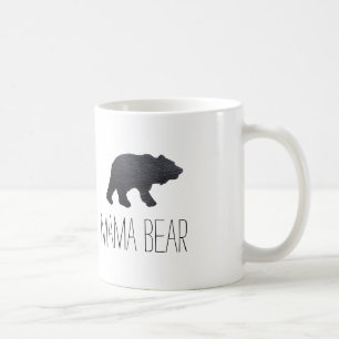 Textured Grey Bear Coffee Mug