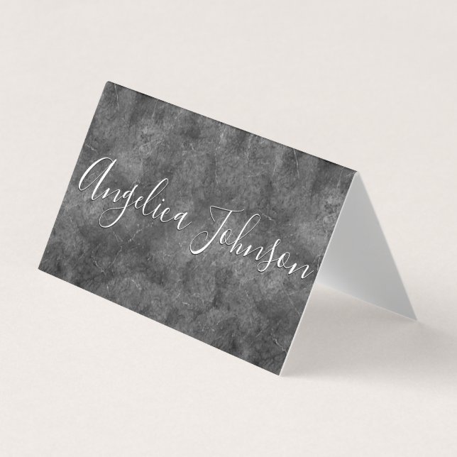 Textured Grey Business Card (Front)