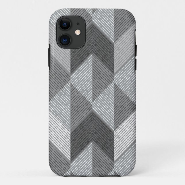 Textured grey geometric. Case-Mate iPhone case (Back)
