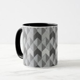 Textured grey geometric. mug