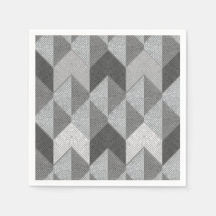 Textured grey geometric. napkin