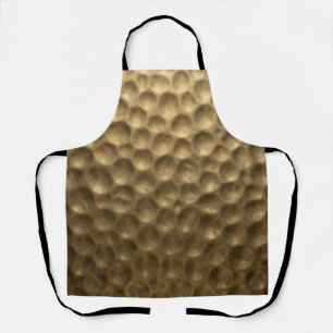 Textured Hammered Metal Bubbles Gold Apron