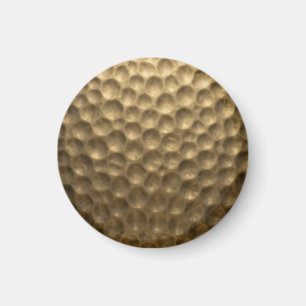 Textured Hammered Metal Bubbles Gold Magnet