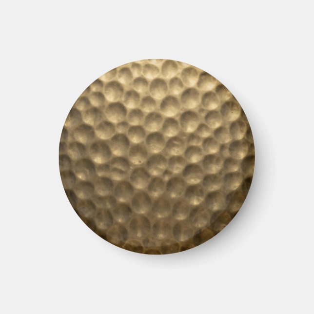 Textured Hammered Metal Bubbles Gold Magnet (Front)