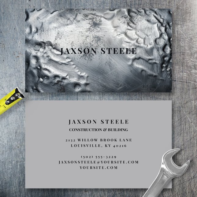 Textured Hammered Metal Business Card (Creator Uploaded)