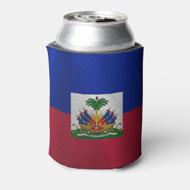 Textured Hatian Flag Can Cooler (Can Back)
