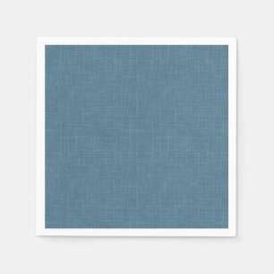 Textured herringbone blue. napkin