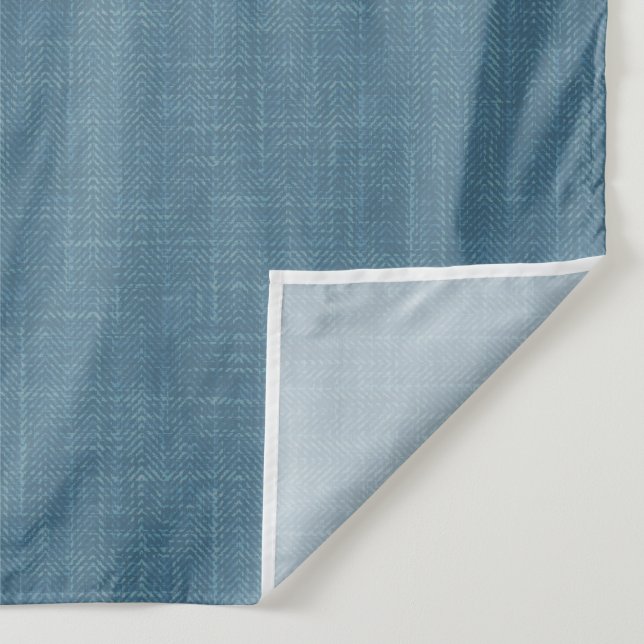 Textured herringbone blue.  tapestry (Detail)