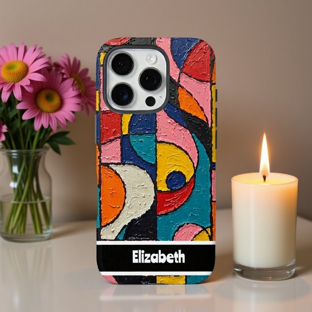 Textured Impasto Earthy Geometric Smartphone Case-Mate iPhone Case (Creator Uploaded)