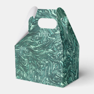 Textured jade and greenish cyan shades favour box