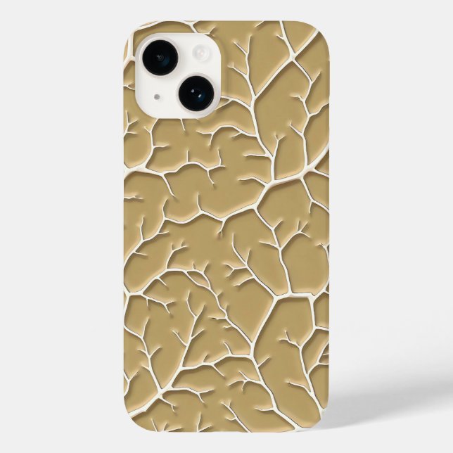 Textured Khaki Branch iPhone Case for Style (Back)