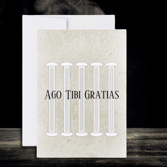 Textured Latin Thank You Card (Creator Uploaded)