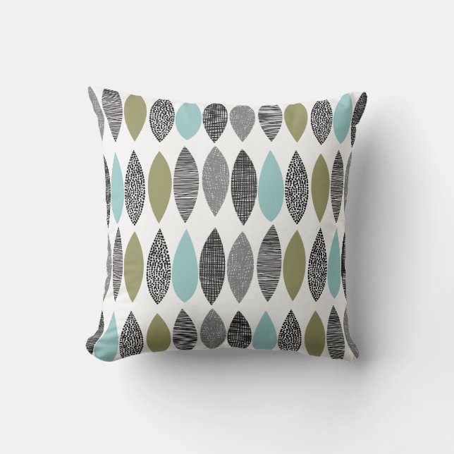 Textured Leaves 01 Cushion (Front)