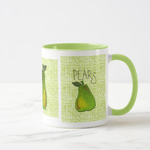 Textured Lime Pears Mug