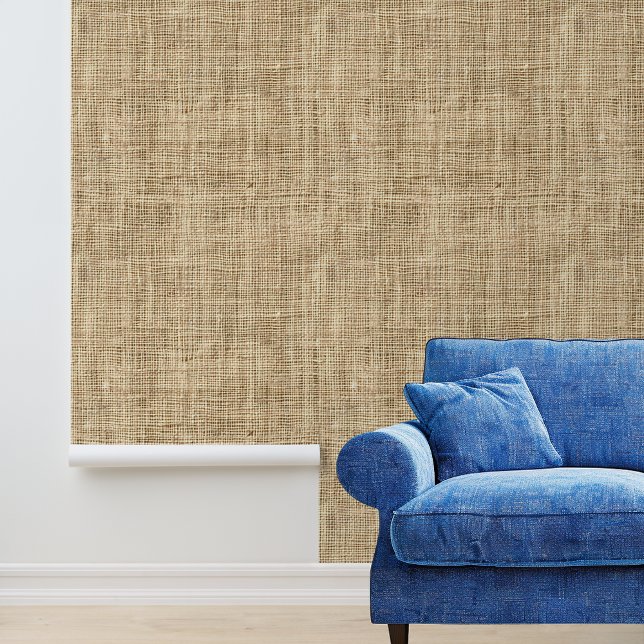 Textured Look Burlap Linen Tan  Wallpaper (Creator Uploaded)