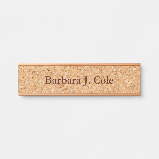 Textured Look Hanging Wall Desk Door Name Plate (Front)