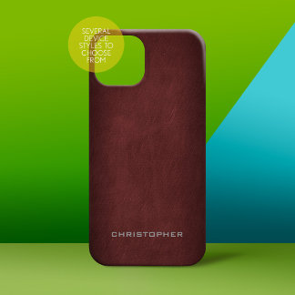 Textured Look with Upscale Manly Design iPhone 15 Pro Max Case