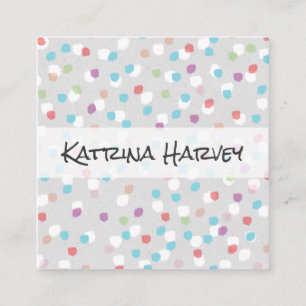Textured Marks (fruity) Square Business Card