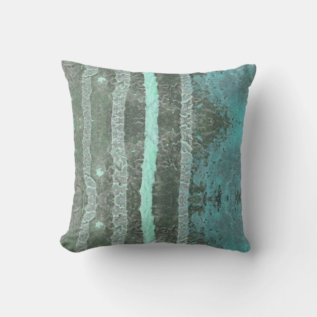 Textured, Masculine, Watercolor Stripe Design Cushion (Front)