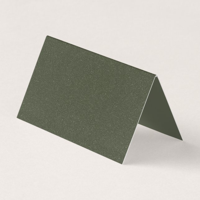 Textured Moss Folded Business Card – Customisable (Front)