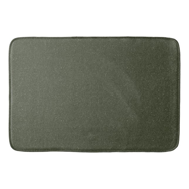 Textured Moss Green Bath Mat – Customisable (Front)