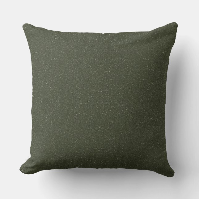 Textured Moss Green Custom Throw Pillow (Front)