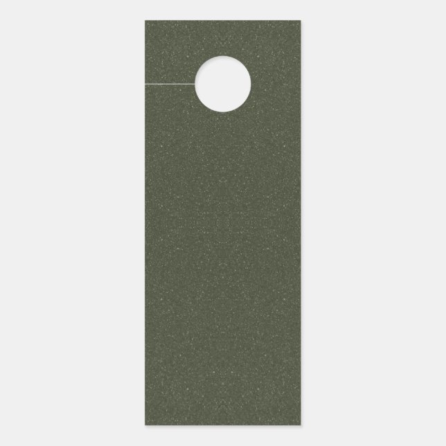 Textured Moss Green Door Hanger – Customisable (Front)