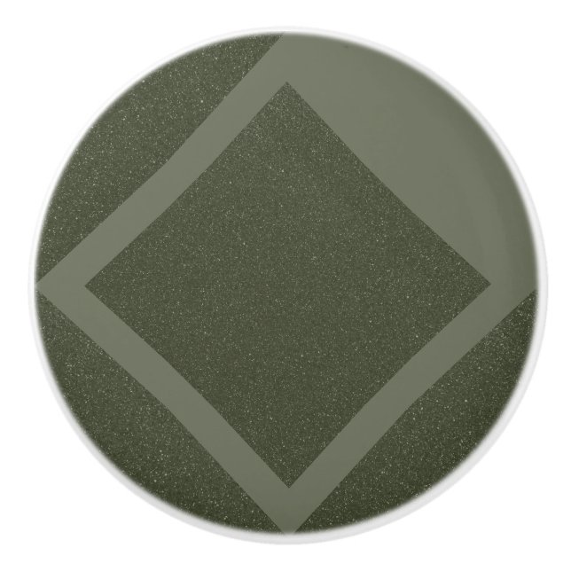 Textured Moss Green Drawer Knob – Customisable (Front)