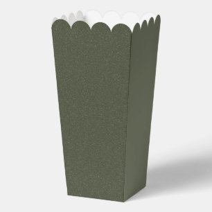 Textured Moss Green Favour Box Design – Customise