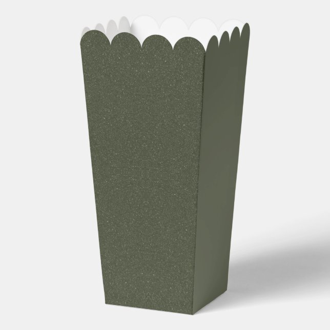 Textured Moss Green Favour Box Design – Customise (Front)