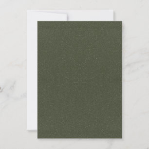Textured Moss Green Flat Note Card – Customisable
