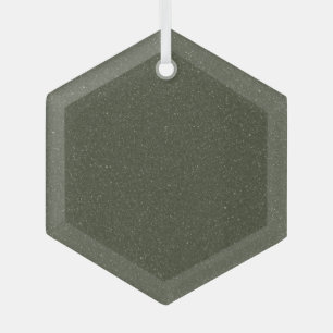 Textured Moss Green Hexagon Ornament – Customise