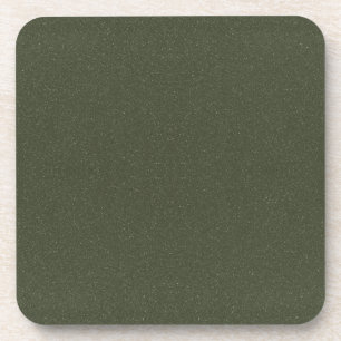 Textured Moss Green Party Hard Plastic Coaster