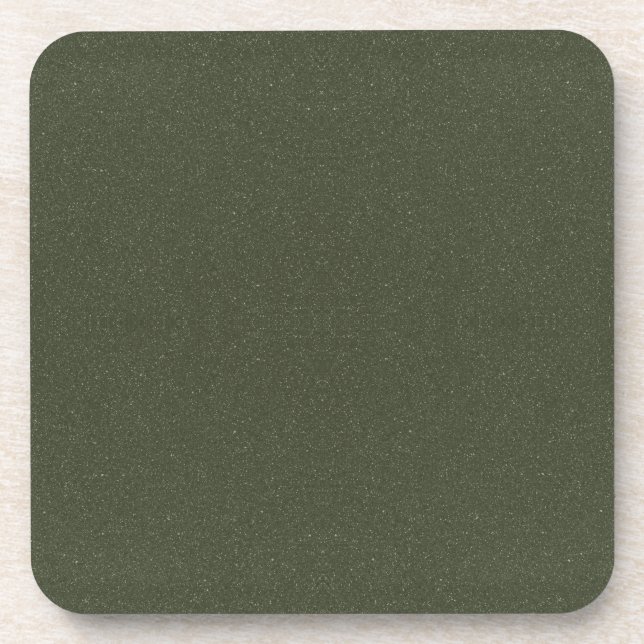 Textured Moss Green Party Hard Plastic Coaster (Front)