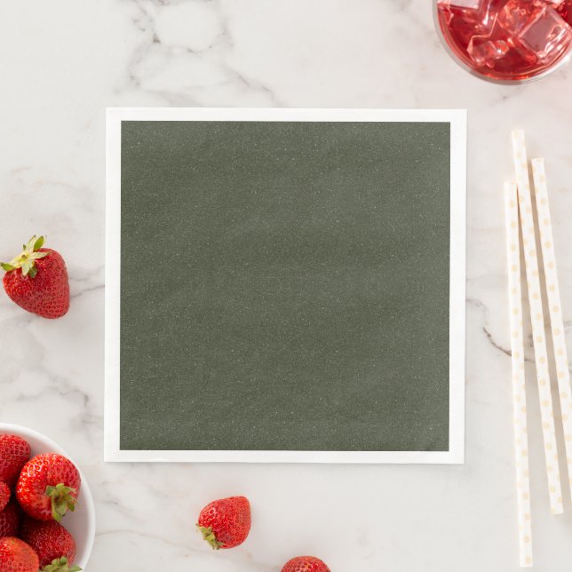 Textured Moss Green Party Napkin (Insitu)