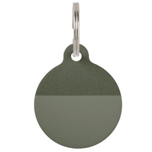 Textured Moss Green Pet Tag – Customisable Design