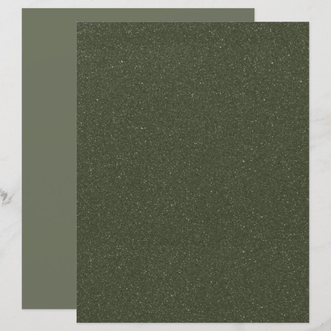 Textured Moss Green Printable Paper (Front/Back)