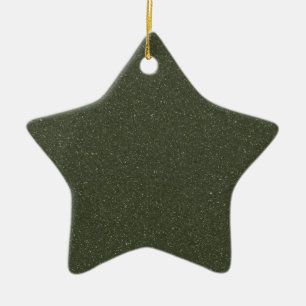 Textured Moss Green Star Ornament – Customisable
