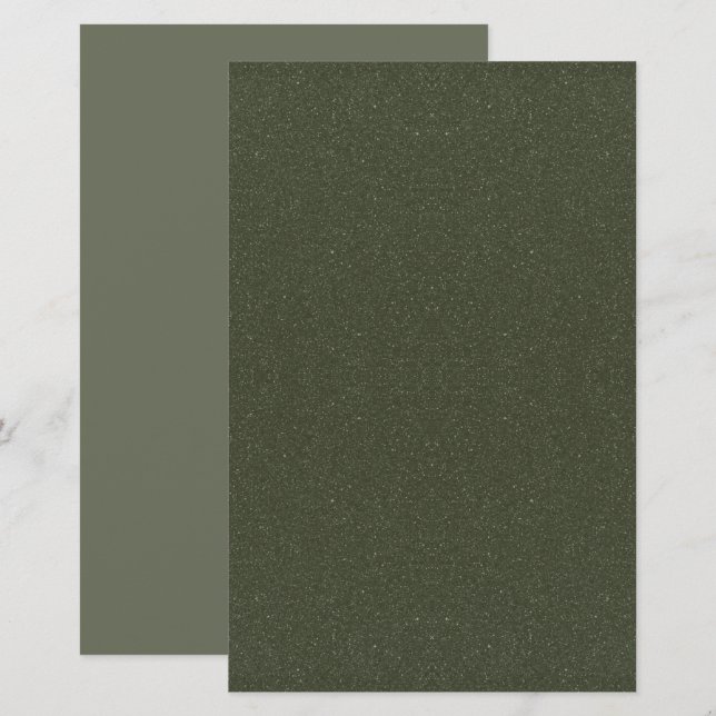 Textured Moss Green Stationery – Customisable (Front/Back)