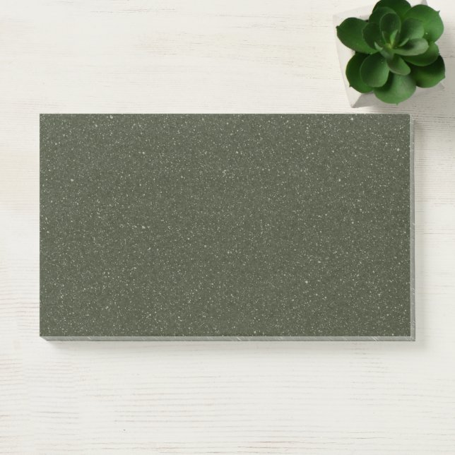 Textured Moss Green Sticky Notes – Customisable (Office)
