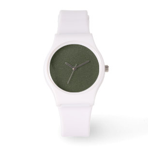 Textured Moss Green Watch – Customisable Face