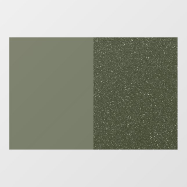 Textured Moss Green Window Cling (Split Right) (Sheet)
