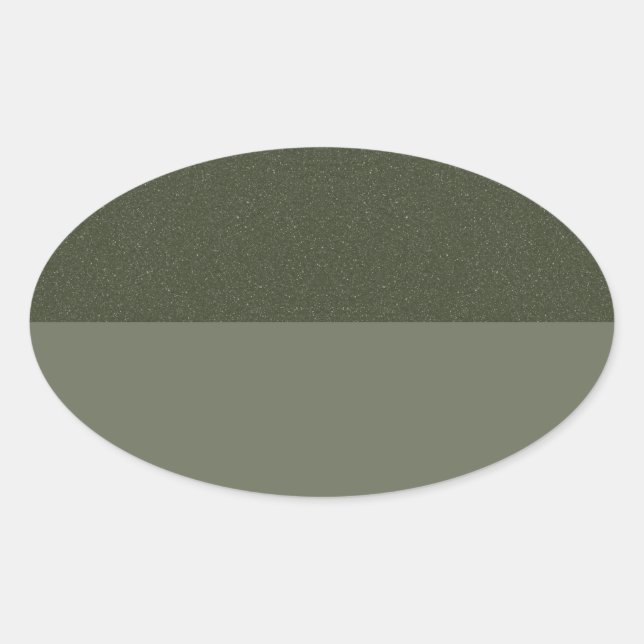 Textured Moss Split Oval Sticker – Customisable (Front)