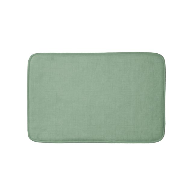 Textured muted green. bath mat (Front)