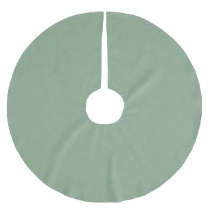 Textured muted green. brushed polyester tree skirt