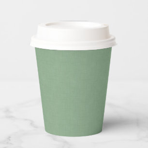 Textured muted green. paper cups